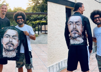 VIDEO/ Dhurata e veçantë për Ibrahimovic, xhupi i personalizuar me thënien unike!