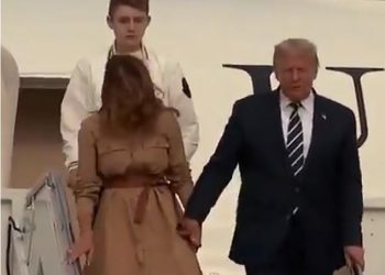 VIDEO e sikletshme/ Melanie sërish refuzon t’i japë dorën presidentit Trump