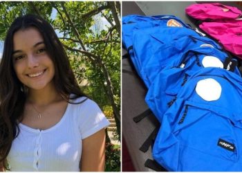 Amerikanja e re me origjinë shqiptare ndihmon fëmijët në Pogradec: 100 çanta shkolle dhuratë