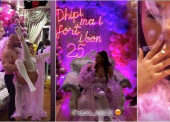 VIDEO/ “P*dhi ma i fort i bon..”, Festa e “çmendur” e Encës për 25-vjetorin, alkool dhe striptistë