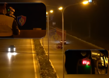 Video/Shpejtësi skëterrë deri në 189 km/h në Sauk, policia vendos dy në pranga e shumë gjoba