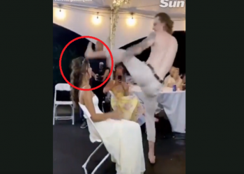 VIDEO / Nusja “surprizohet” nga dhëndri, goditet dhunshëm natën e dasmës