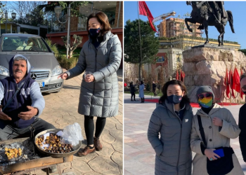 Fundjava e Yuri Kim / Ambasadorja pozon te ‘Skënderbeu’ dhe blen gështenja te Liqeni