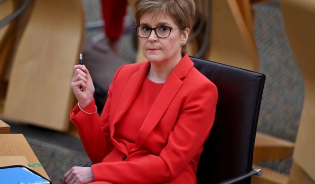 First Minister Nicola Sturgeon attends the debate at the Scottish Parliament in Edinburgh, on the trade and co-operation agreement between the United Kingdom and the European Union. PA Photo. Picture date: Wednesday December 30, 2020. S See PA story POLITICS Brexit. Photo credit should read: Jeff J Mitchell/PA Wire