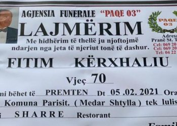 Ndahet nga jeta në moshën 70-vjeçare, ish-bosi i Gjallicës. Ngriti firmën piramidale në qeverisjen e parë të Berishës