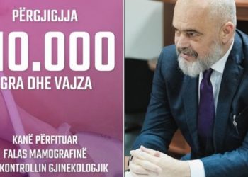 ‘100 ditë, 100 arritje’, Rama: 110 mijë gra dhe vajza kanë përfituar falas mamografinë dhe kontrollin gjinekologjik