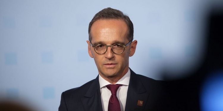 German Foreign Minister Heiko Maas gives a statement prior to an informal meeting of EU - Foreign Ministers (Gymnich) in Vienna, Austria, on August 30, 2018. (Photo by ALEX HALADA / AFP)        (Photo credit should read ALEX HALADA/AFP/Getty Images)