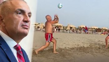 VIDEO/ Meta “arratiset” nga i nxehti i Tiranës, filmohet duke luajtur “volejboll” në Gjirin e Lalzit