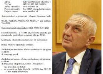 Ilir Meta nuk shqetësohet për shkarkimin nga Parlamenti, hap tenderin me 21 milionë lekë