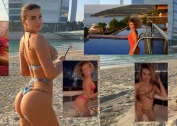 VIDEO/ Festa e “çmendur” e ditëlindjes së Kejvina Kthellës. Me bikini në jaht me Arta Elezaj lëpijnë tortën në Dubai. Tërbohen kur…