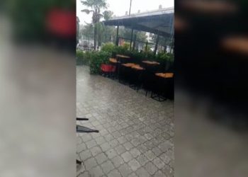Elbasani nga temperatura 41°​C përfundon në breshër