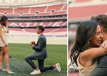 VIDEO: Do ta ëndërronte çdo femër, ylli i Spanjës i propozon të dashurës në fushën e stadiumit