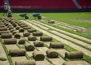 VIDEO/ Nis puna për zëvendësimin e tapetit në “Air Albania”, Administratori i stadiumit: Do të jetë gati në…