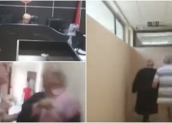 “Sa lek ke marrë?! Trego!”/ Përplasje fizike në Gjykatën e Vlorës, dy vëllezërit e filmojnë në sallë, e vendosin pas një muri, gjyqtari Basho nuk reagon: Ju lutem! Ruani qetësinë!