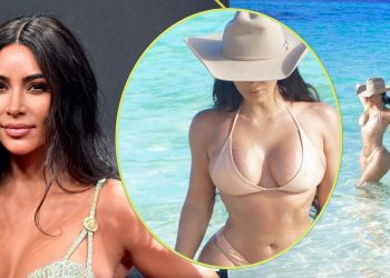 Kim Kardashian feston 40-vjetorin, poston foto të nxehta me bikini në mes të detit