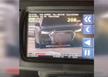 Kishte 6 gjoba të papaguara, i riu me makinë luksoze kapet duke lëvizur me 208 km/h