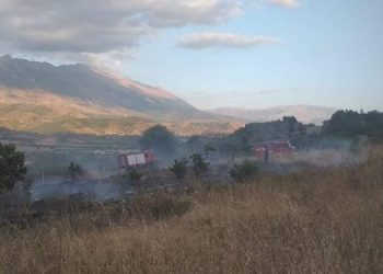 Vatër e re zjarri në Gjirokastër/ Në flakë fusha e fshatit Shtëpëz (FOTO)