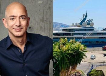FOTO/ Superjahti luksoz “Flying Fox” me helikopter i Jeff Bezos ankorohet në Sarandë. Kush janë pasagjerët VIP që po lundrojnë në ujërat e kaltra të Jonit