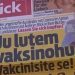 Gazeta zvicerane hapet me titull kryesor në shqip: Ju lutem vaksinohuni!