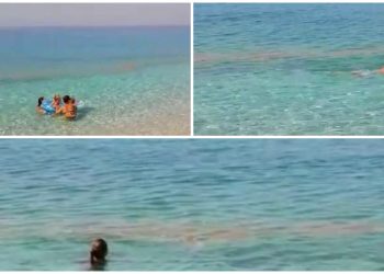 VIDEO nga Dhërmiu/ Shikoni si është ndotur bregdeti nga anijet e naftës që derdhin mbetjet