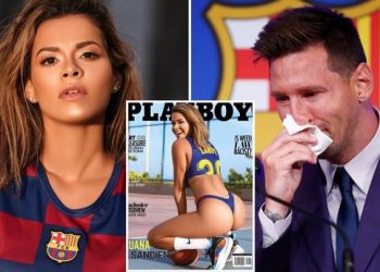 FOTO / Modelja e “Playboy” bëri ofertë tronditëse për shaminë e lotëve të Messit…