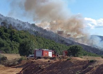 Prespë/ Media greke:Flakët larg fshatit të parë kufitar, tashmë zjarri vetëm në anën e Shqipërisë