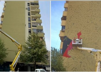 Një tjetër murale i shtohet fasadave të pallateve në Tiranë, ja simbolika që përcjell