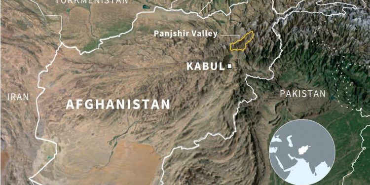 Map of Afghanistan locating the Panjshir Valley.  - AFP / AFP