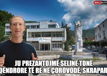 FOTO / “Facebook ndryshoi emrin në Meta, transferohet me zyra në Çorovodë”
