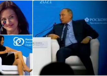 VIDEO/ Duke ngritur këmbët dhe shikime provokuese, gazetarja amerikane flirton hapur me Putin: Shpërqëndrim seksist