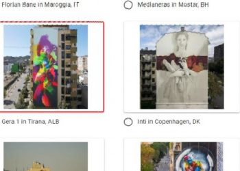 Muralja e Tiranës në 25 finalistet për t’u shpallur vepra më e mirë në botë për muajin Shtator 2021
