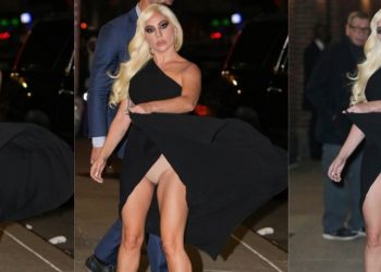 FOTO: Lady Gaga ‘tradhëtohet’ nga fustani i çarë, i duket zona intime