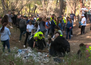 VIDEO/ Kryeministri Rama ‘përvesh mëngët’, mbledh mbeturina në pyllin e Sodës në Vlorë