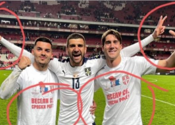 ‘Le të valëvitet flamuri nga Prizreni deri në Rumije’/ Futbollistët serbë provokojnë sërish, Kosovën e bëjnë Serbi