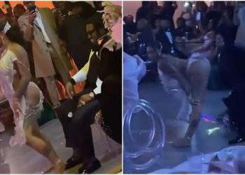 Nusja i bën ‘twerk’ dhëndrit para të ftuarve, pothuajse e zhveshur (VIDEO)