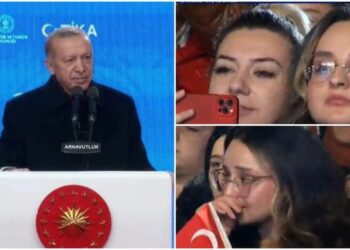 FOTOLAJM/ Lutja e Erdogan përlot vajzën shqiptare tek Xhamia e Et’hem Beut
