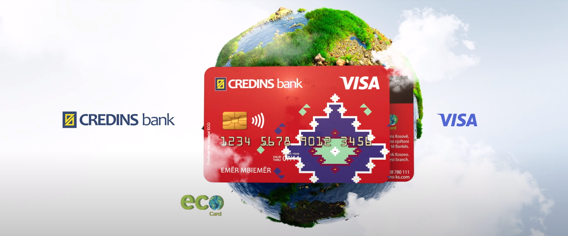 Kartat bankare Credins do jenë të përbëra me material 99% të tretshëm në mjedis