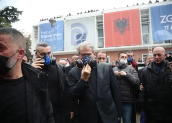 Protesta-8-janarit-Sali-Berisha-perplasja-godina-PD-maska-largimi-22