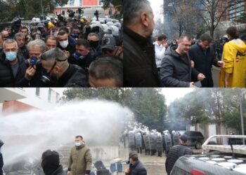 FOTO-LAJM/ Protesta e 8 Janarit përmes fotove, ja disa nga momentet pikante që nuk u panë