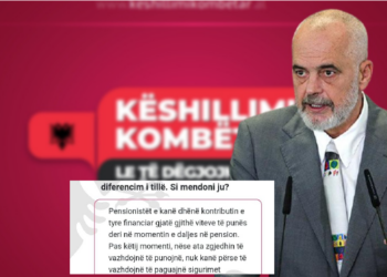 “Mbi 16 mijë qytetarë plotësuan pyetësorin në 24 orë”/ Rama publikon pyetjen e katërt: A duhet të paguajnë kontribute pensionistët që punojnë?