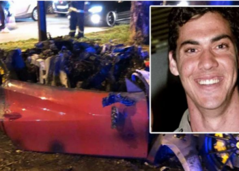 VIDEO/ Ndërron jetë vëllai i deputetes. “Ferrari” përplaset me pemën dhe shpërthen në flakë