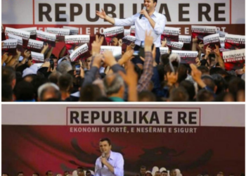I sulmuan koalicionin “Shtëpia e Lirisë”/ Berisha tallet me Bashën dhe i kujton “Republikën e Re”: Karnavali…