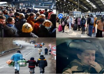 FOTOT/ Pamje tronditëse: Të përlotur, plagosur e trishtuar, ukrainasit dynden për të lënë vendin e pushtuar nga Rusia