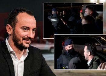 VIDEO/ Arrestohet dhunshëm duke hyrë në emision bashkëshorti i ish-ministres shqiptare