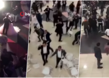 VIDEO/ Shkatërrohet dita më e bukur për çiftin, dasmorët përleshen me karrige e grushte në mes të ceremonisë së dasmës
