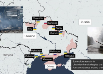 Harta me zonat e pushtuara nga Rusia, ushtarët rezistencë në dy qytetet kryesore të Ukrainës