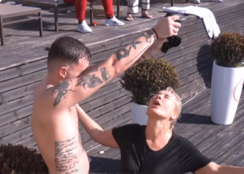 Monika Lubonja dhuron spektakël/ Banorja “BBVIP” bën lëvizje sensuale: Donaldi dhe Iliri e lagin me birrë