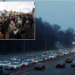 FOTO/ Frikë dhe panik, pas sulmit të Rusisë qytetarët largohen nga Kivei. Bllokohet autostrada