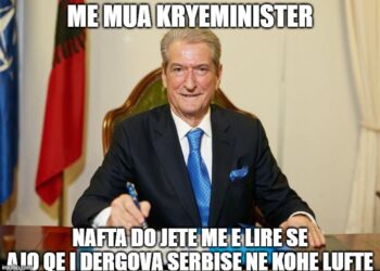FOTOT/ Berisha merr peng protestën, ironizon rrjeti: Me mua nafta do jetë më e lirë se ajo që i dërgova Serbisë në luftë