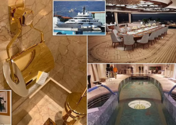 FOTOT/ Pishinë të mbyllur e tualet ari në kohë lufte: Brenda jahtit 500 mln eurosh të armatosur të Vladimir Putin